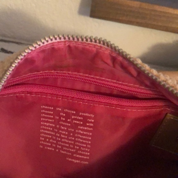 Matt & Nat pink and light brown cord handbag - Picture 5 of 6